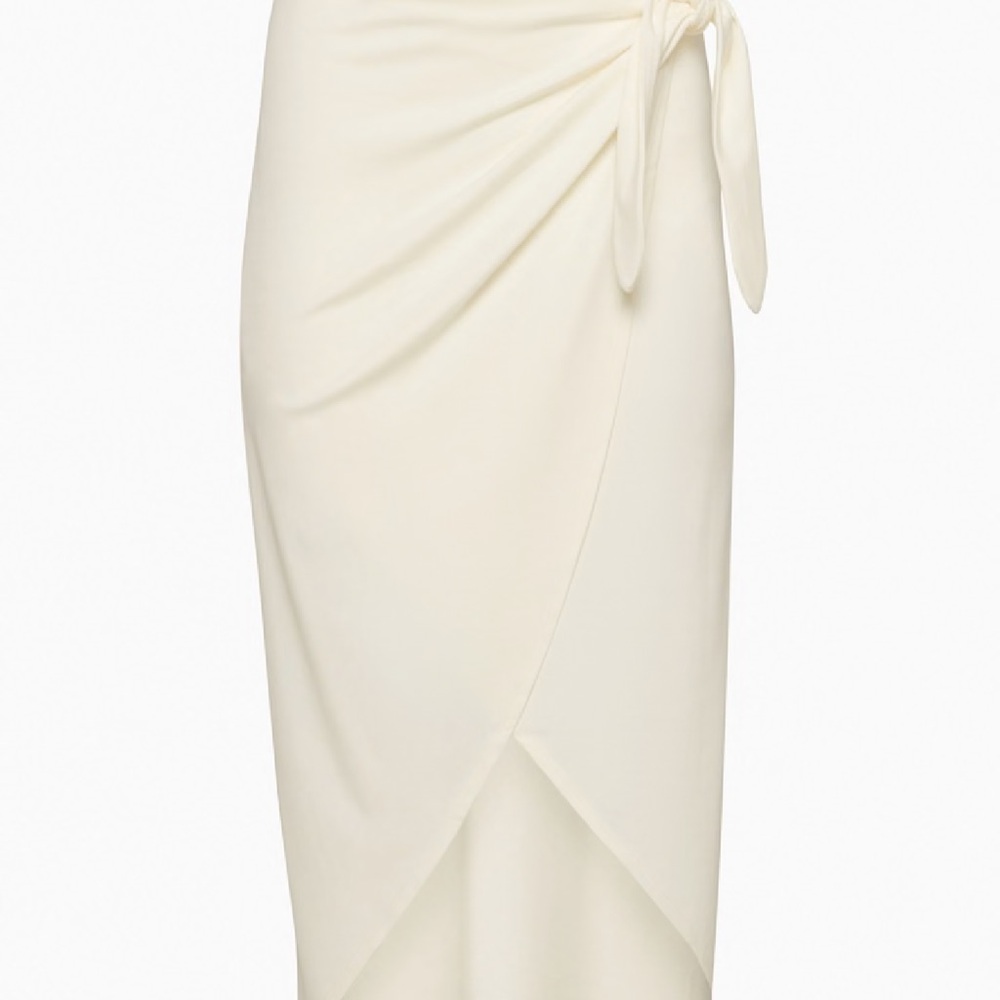 ARITZIA WILFRED SATURN MIDI SKIRT LIGHT BIRCH